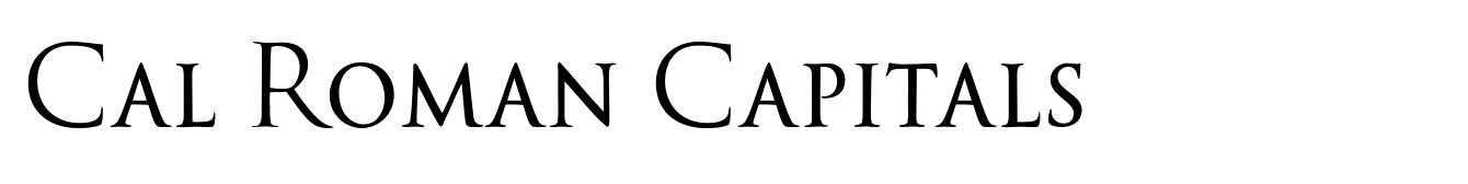 Cal Roman Capitals